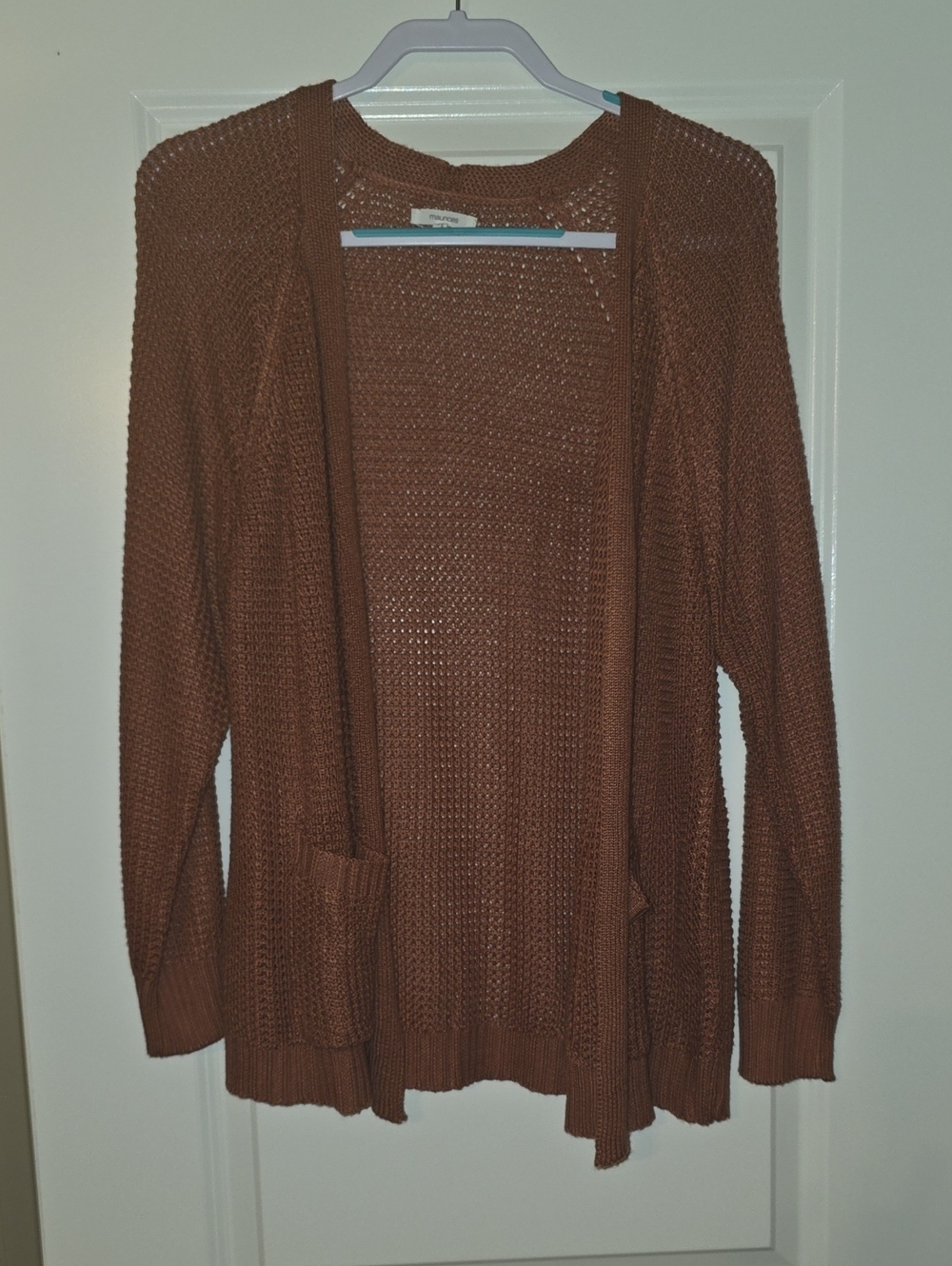 Maurices Open-Front Knit Cardigan - Burnt Orange NWOT